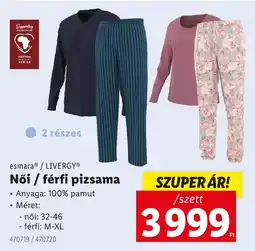 Lidl Esmara/livergy női / férfi pizsama ajánlat