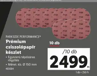 Lidl Parkside performance prémium csiszolópapír készlet ajánlat