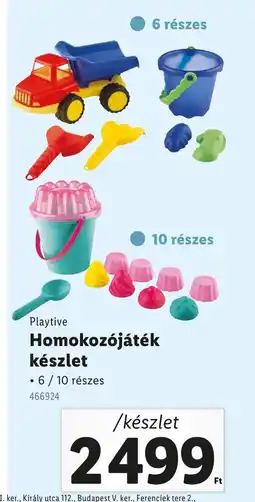 Lidl Playtive homokozójáték készlet ajánlat