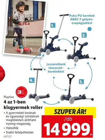 Lidl Playtive 4 az 1-ben kisgyermek roller ajánlat