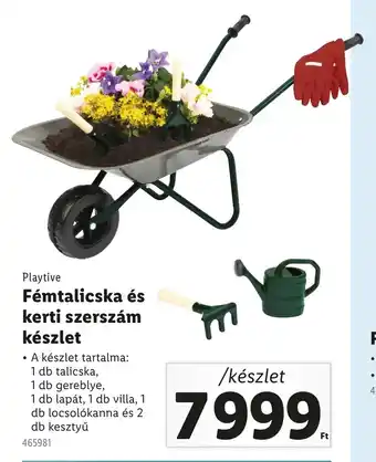 Lidl Playtive fémtalicska és kerti szerszám készlet ajánlat