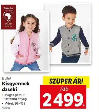 Lidl Lupilu kisgyermek dzseki ajánlat