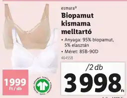 Lidl Esmara biopamut kismama melltartó ajánlat