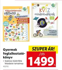 Lidl Gyermek foglalkoztató- könyv ajánlat