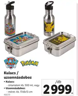 Lidl Kulacs/ uzsonnásdoboz ajánlat