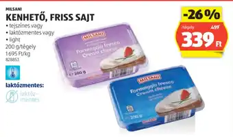 ALDI Milsani kenhető, friss sajt ajánlat