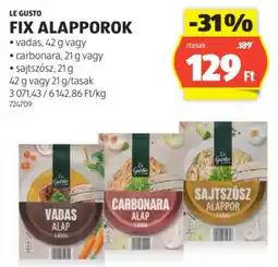 ALDI Le gusto fix alapporok ajánlat