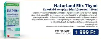 Benu Gyógyszertárak Naturland elix thymi ajánlat