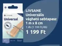 Benu Gyógyszertárak Livsane univerzális vágható sebtapasz ajánlat