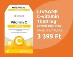 Benu Gyógyszertárak Livsane c-vitamin 1000mg ajánlat