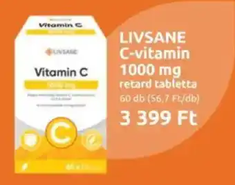 Benu Gyógyszertárak Livsane c-vitamin 1000mg ajánlat