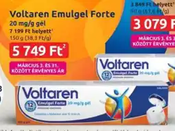 Benu Gyógyszertárak Voltaren emulgel forte ajánlat