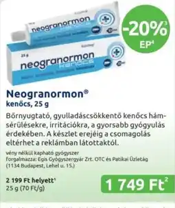 Benu Gyógyszertárak Neogranormon ajánlat