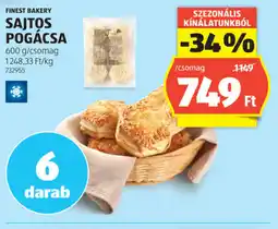 ALDI Finest bakery sajtos pogácsa ajánlat