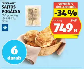 ALDI Finest bakery sajtos pogácsa ajánlat