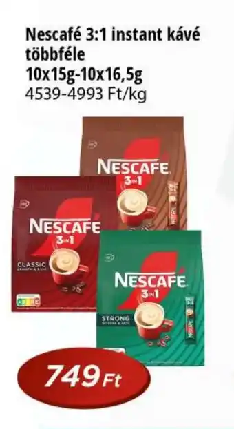 Real Nescafé 3:1 instant kávé ajánlat