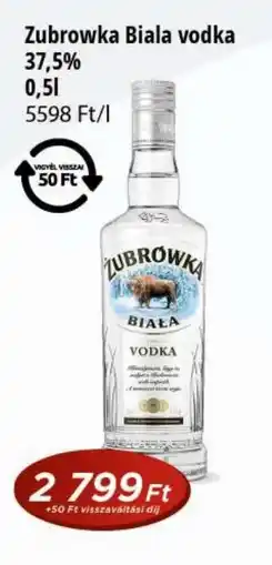 Real Zubrowka Biala vodka 37,5% ajánlat