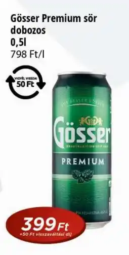 Real Gösser Premium sör dobozos ajánlat