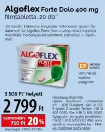 Pingvin Patika Algoflex Forte Dolo 400 mg ajánlat