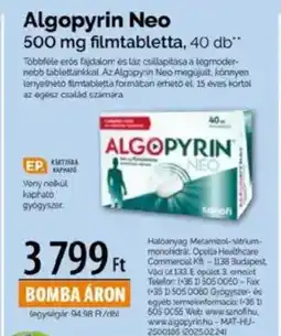 Pingvin Patika Algopyrin Neo 500 mg ajánlat