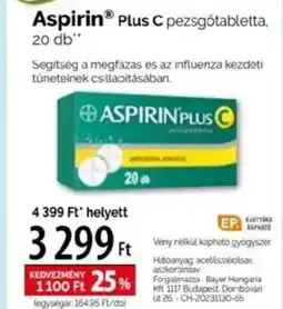 Pingvin Patika Aspirin Plus C pezsgőtabletta ajánlat