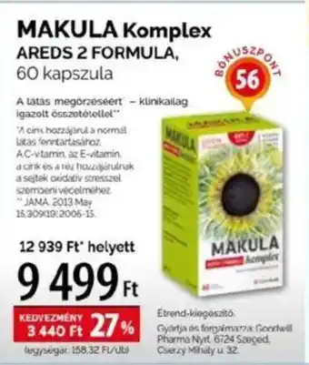 Pingvin Patika Makula komplex areds 2 formula ajánlat