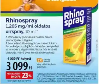 Pingvin Patika Rhinospray 1,265 mg/ml oldatos orrspray ajánlat