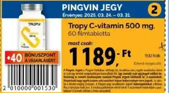 Pingvin Patika Tropy C-vitamin 500 mg ajánlat