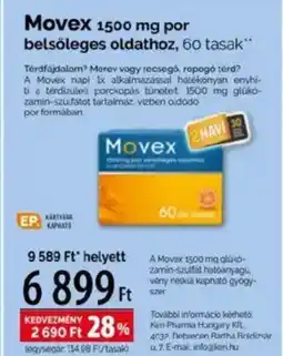 Pingvin Patika Movex 1500 mg por belsőleges oldathoz ajánlat