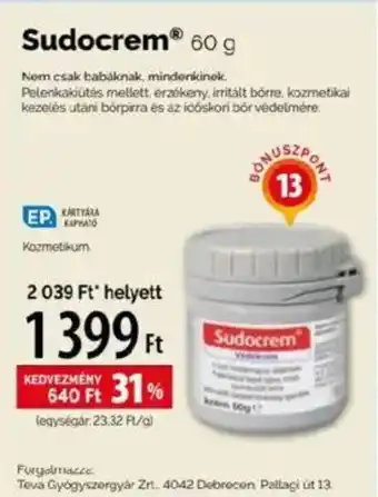 Pingvin Patika Sudocrem ajánlat