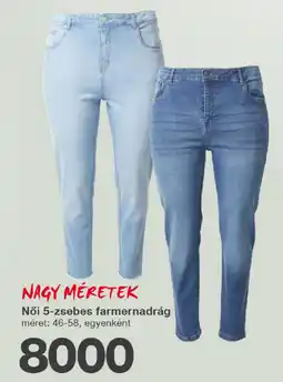 Kik Nagy méretek Női 5-zsebes farmernadrág ajánlat