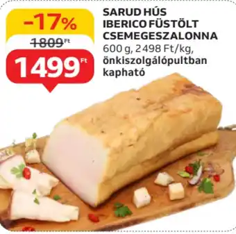 Auchan Sarud hús iberico füstölt csemegeszalonna ajánlat