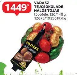 Auchan Vadász tejcsokoládé hálós tojás ajánlat