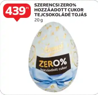 Auchan Szerencsi zero% hozzáadott cukor tejcsokoládé tojás ajánlat