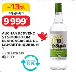 Auchan Auchan kedvenc st simon rhum blanc agricole de la martinique rum ajánlat