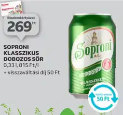 Auchan Soproni klasszikus dobozos sör ajánlat