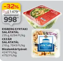 Auchan Eisberg syrtaki salátatál stb. ajánlat