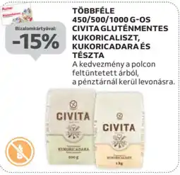 Auchan Többféle 450-1000g-os civita gluténmentes kukoricadara stb. ajánlat