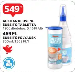 Auchan Auchan kedvenc édesítő tabletta ajánlat