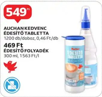 Auchan Auchan kedvenc édesítő tabletta ajánlat