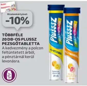 Auchan Többféle 20 db-os plussz pezsgőtabletta ajánlat