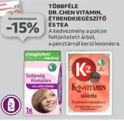 Auchan Többféle dr. chen vitamin, étrendkiegészítő és tea ajánlat