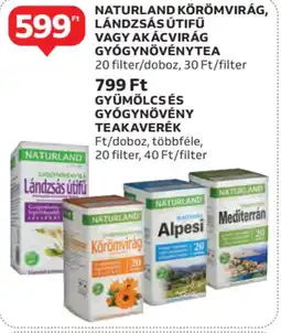 Auchan Naturland körömvirág, landzsás útifu stb. ajánlat