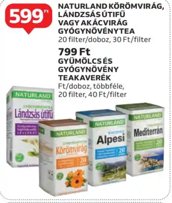 Auchan Naturland körömvirág, landzsás útifu stb. ajánlat