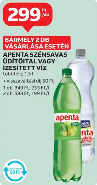 Auchan Apenta szénsavas üdítőital vagy ízesített víz ajánlat