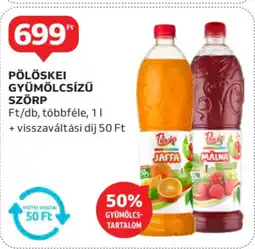 Auchan Pölöskei gyümölcsízű szörp ajánlat