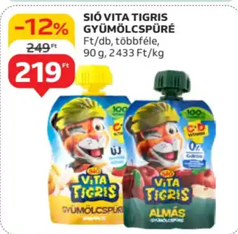 Auchan Sió vita tigris gyümölcspüré ajánlat