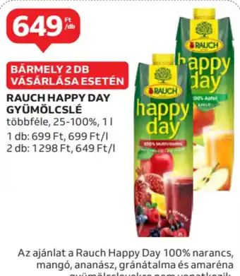 Auchan Rauch happy day gyümölcslé ajánlat