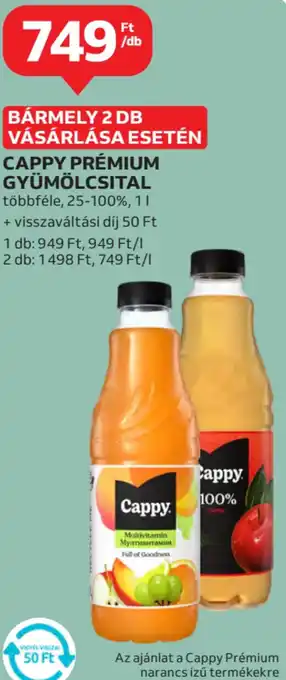 Auchan Cappy prémium gyümölcsital ajánlat