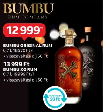 Auchan Bumbu original rum, bumbu xo rum ajánlat